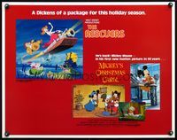 5s477 RESCUERS/MICKEY'S CHRISTMAS CAROL 1/2sh '83 Disney package for the holiday season!