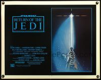 5s480 RETURN OF THE JEDI int'l 1/2sh '83 George Lucas classic, best art of light saber held in space!
