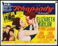 5s482 RHAPSODY 1/2sh '54 Elizabeth Taylor must possess Vittorio Gassman, heart, body & soul!