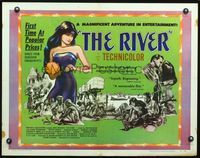 5s485 RIVER 1/2sh '51 Jean Renoir, sexy Nora Swinburne in a magnificent adventure in entertainment!