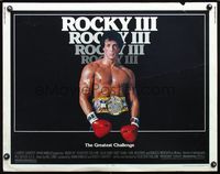 5s490 ROCKY III 1/2sh '82 great portrait of boxing champ Sylvester Stallone wearing belt!