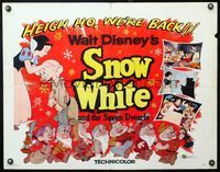 5s545 SNOW WHITE & THE SEVEN DWARFS 1/2sh R58 Walt Disney animated cartoon fantasy classic!