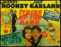 5s574 STRIKE UP THE BAND 1/2sh '40 many great images of Mickey Rooney & Judy Garland!