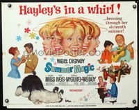 5s579 SUMMER MAGIC 1/2sh '63 artwork of the many faces of Hayley Mills, Burl Ives, shaggy dog!