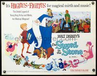 5s589 SWORD IN THE STONE 1/2sh R73 Disney's cartoon story of young King Arthur & Merlin the Wizard!