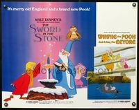 5s590 SWORD IN THE STONE/WINNIE POOH & A DAY FOR EEYORE 1/2sh '83 Disney cartoons, art by Wensel!