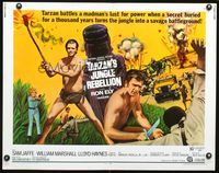 5s596 TARZAN'S JUNGLE REBELLION 1/2sh '67 Ron Ely in loincloth battles a madman's lust for power!