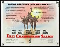 5s607 THAT CHAMPIONSHIP SEASON 1/2sh '83 Stacy Keach, Robert Mitchum, Martin Sheen, basketball!