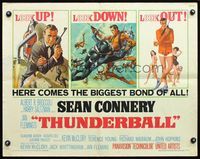 5s001 THUNDERBALL 1/2sh '65 art of Sean Connery as James Bond 007 by Robert McGinnis!