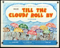 5s623 TILL THE CLOUDS ROLL BY 1/2sh R62 great art of all stars with umbrellas by Al Hirschfeld!