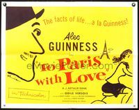 5s628 TO PARIS WITH LOVE 1/2sh '55 art of Alec Guinness by Burnbaum, the facts of life!