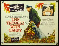 5s647 TROUBLE WITH HARRY 1/2sh '55 Alfred Hitchcock, Edmund Gwenn, Shirley MacLaine, Forsythe