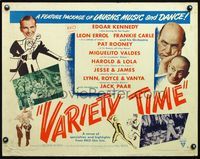 5s656 VARIETY TIME style B 1/2sh '48 radio M.C. Jack Paar hosts top RKO dance and comedy stars!