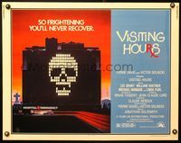 5s661 VISITING HOURS 1/2sh '82 William Shatner, Lee Grant, cool skull in hospital horror art!