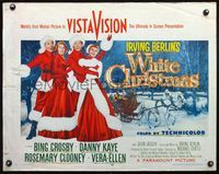 5s677 WHITE CHRISTMAS 1/2sh '54 Bing Crosby, Danny Kaye, Clooney, Vera-Ellen, musical classic!