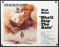5s678 WHO'LL STOP THE RAIN 1/2sh '78 artwork of Nick Nolte & Tuesday Weld by Tom Jung!