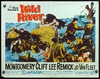 5s685 WILD RIVER 1/2sh '60 directed by Elia Kazan, Montgomery Clift embraces Lee Remick!