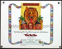 5s689 WON TON TON 1/2sh '75 cool Hollywood German Shepherd movie star dog art by Gentile!