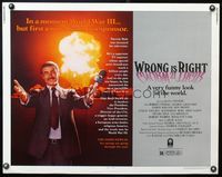 5s692 WRONG IS RIGHT 1/2sh '82 TV reporter Sean Connery in front of nuclear explosion!