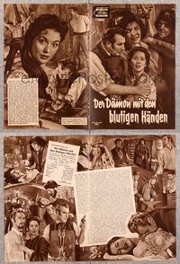 5v063 BLOOD OF THE VAMPIRE German program '58 he begins where Dracula left off, different images!