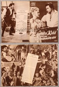 5v067 CAPTAIN KIDD & THE SLAVE GIRL German program '54 Eva Gabor, sails unfurled, love untamed!