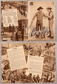 5v073 COWBOY German program '58 Glenn Ford & Jack Lemmon in a western that has no corn or cliches!
