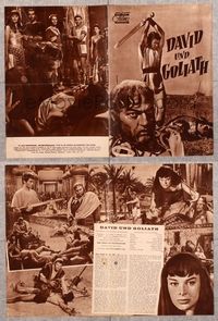 5v077 DAVID & GOLIATH German program '61 Orson Welles as King Saul, Ivica Pajer as David!