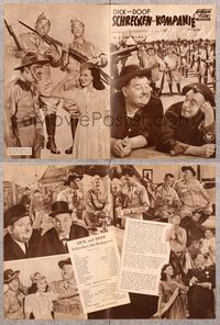 5v084 GREAT GUNS German program '41 many wonderful images of Laurel & Hardy in uniform!