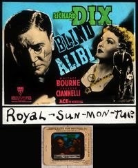 5v013 BLIND ALIBI glass slide '38 Richard Dix, Whitney Bourne, German Shepherd Ace the Wonder Dog!