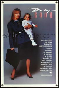 5x064 BABY BOOM 1sh '87 business woman Diane Keaton wants nothing to do with adorable baby!