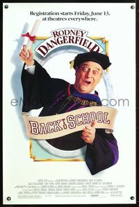 5x067 BACK TO SCHOOL advance 1sh '86 Rodney Dangerfield goes to college with his son!