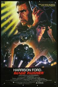 5x106 BLADE RUNNER 1sh '82 Ridley Scott sci-fi classic, art of Harrison Ford by John Alvin!