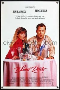 5x107 BLIND DATE int'l 1sh '87 sexy Kim Basinger, down-on-his-luck Bruce Willis!