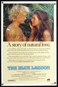 5x119 BLUE LAGOON 1sh '80 sexy young Brooke Shields & Christopher Atkins!