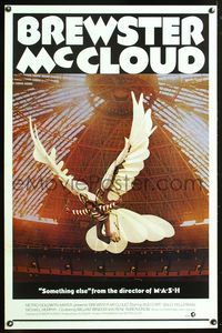 5x133 BREWSTER McCLOUD style B 1sh '71 Robert Altman, Bud Cort with wings in the astrodome!