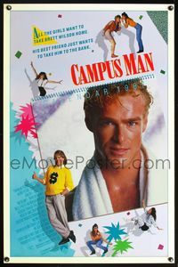 5x150 CAMPUS MAN 1sh '87 John Dye, Steve Lyon, Kim Delaney, college comedy!