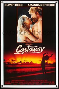 5x157 CASTAWAY 1sh '87 Nicolas Roeg directed, Oliver Reed embraces super sexy Amanda Donohoe!