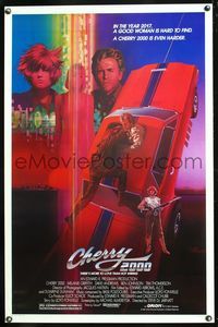 5x167 CHERRY 2000 1sh '87 cool Matthew artwork, futuristic hot rod sci-fi, Melanie Griffith!
