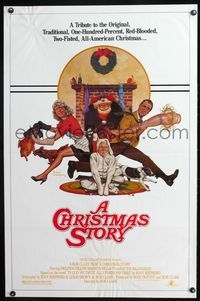 5x174 CHRISTMAS STORY 1sh '83 best classic X-mas movie, great art by Robert Tanenbaum!