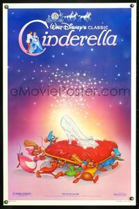 5x177 CINDERELLA slipper 1sh R87 Walt Disney classic romantic fantasy cartoon!