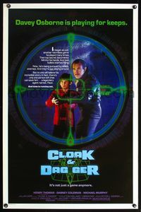 5x184 CLOAK & DAGGER 1sh '84 Henry Thomas plays video games and finds top secret documents!