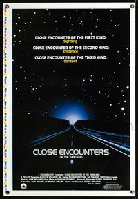 5x004 CLOSE ENCOUNTERS OF THE THIRD KIND int'l printer's test 1sh '77 Spielberg sci-fi classic!