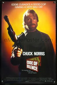 5x191 CODE OF SILENCE 1sh '85 Chuck Norris is a good cop having a very bad day!