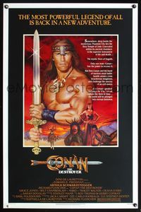 5x201 CONAN THE DESTROYER 1sh '84 Arnold Schwarzenegger is the most powerful legend of all!