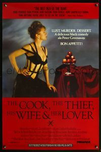 5x203 COOK, THE THIEF, HIS WIFE & HER LOVER 1sh '89 Peter Greenway, sexy Helen Mirren!