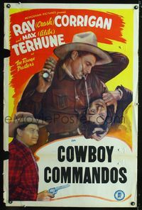 5x207 RANGE BUSTERS 1sh 1950s Crash Corrigan, Dusty King & Max Terhune, Cowboy Commandos!