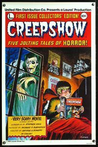 5x211 CREEPSHOW int'l advance 1sh '82 George Romero & Stephen King, cool Kamen E.C. Comics artwork!