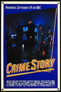 5x212 CRIME STORY TV advance 1sh '86 crime mystery TV series, Michael Mann produced!