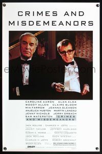5x213 CRIMES & MISDEMEANORS style B 1sh '89 Woody Allen directs & stars w/Martin Landau!