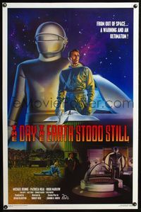 5x236 DAY THE EARTH STOOD STILL Kilian 1sh R94 classic Robert Wise sci-fi, Rodriguez art!